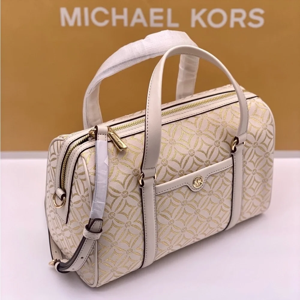 MICHAEL KORS JST TRAVEL MEDIUM DUFFLE SATCHEL CROSSBODY BAG - Picture 4 of 9